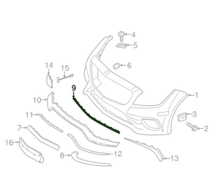 NEW MERCEDES-BENZ CLS C218 FRONT BUMPER CENTER MOLDING A2188851374