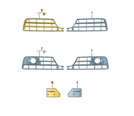 NEW AUDI A7 SPORTBACK 4G8 FRONT BUMPER RIGHT GRILLE 4G8807648D9B9