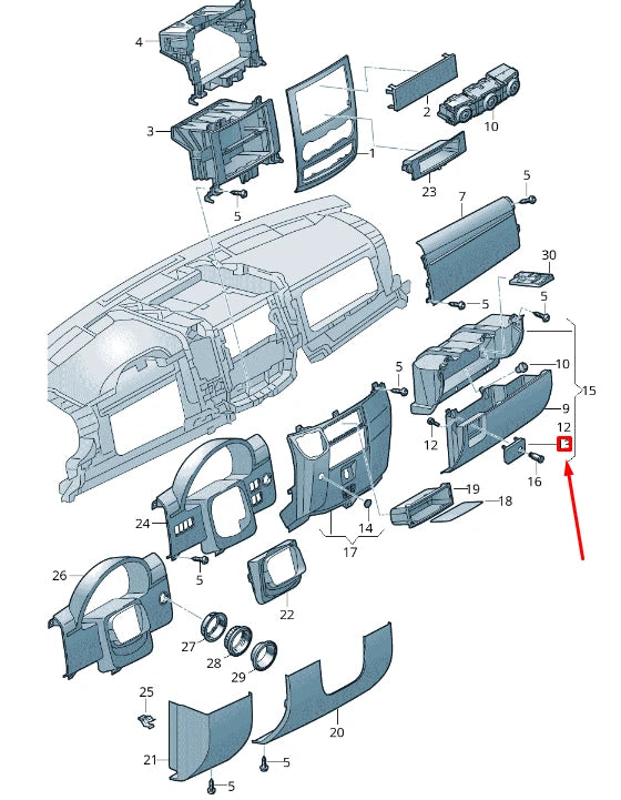 NEW VOLKSWAGEN CRAFTER 2F MK1 GLOVE BOX CATCH LHD 2E1857147