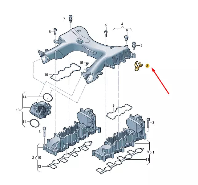 NEW VW TOUAREG 7P MK2 INTAKE MANIFOLD BRACKET 057130131B