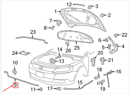 NEW VW JETTA MK6 16 FRONT HOOD / TRUNK PROP ROD 5C6823361E9B9