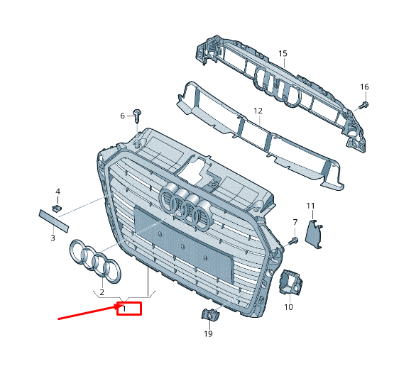 new audi a3 sportback 8v radiator grille 8v3853651am3fz 8v3853651am 3fz original