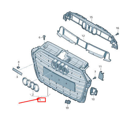 new audi a3 sportback 8v radiator grille 8v3853651am3fz 8v3853651am 3fz original