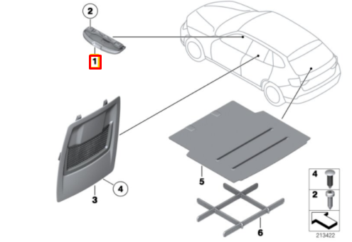 new bmw 3 e90 grey roof case tray for glasses 51164862872 original