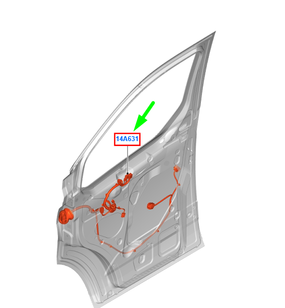 new ford transit custom mk1 front left door wire lhd 2326667 original