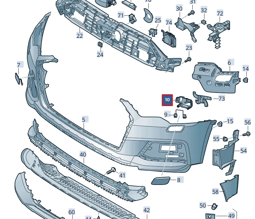 NEW AUDI A6 C8 RIGHT HEADLIGHT COVER BRACKET 4K0807788B