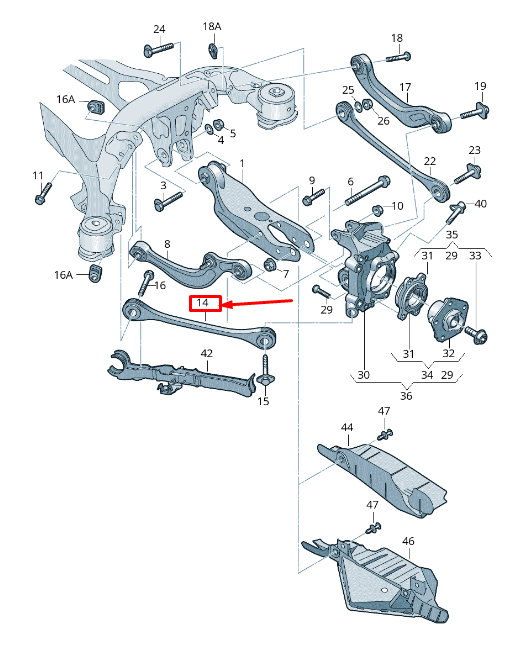new audi a8 4n front right control arm 4n0505292 original