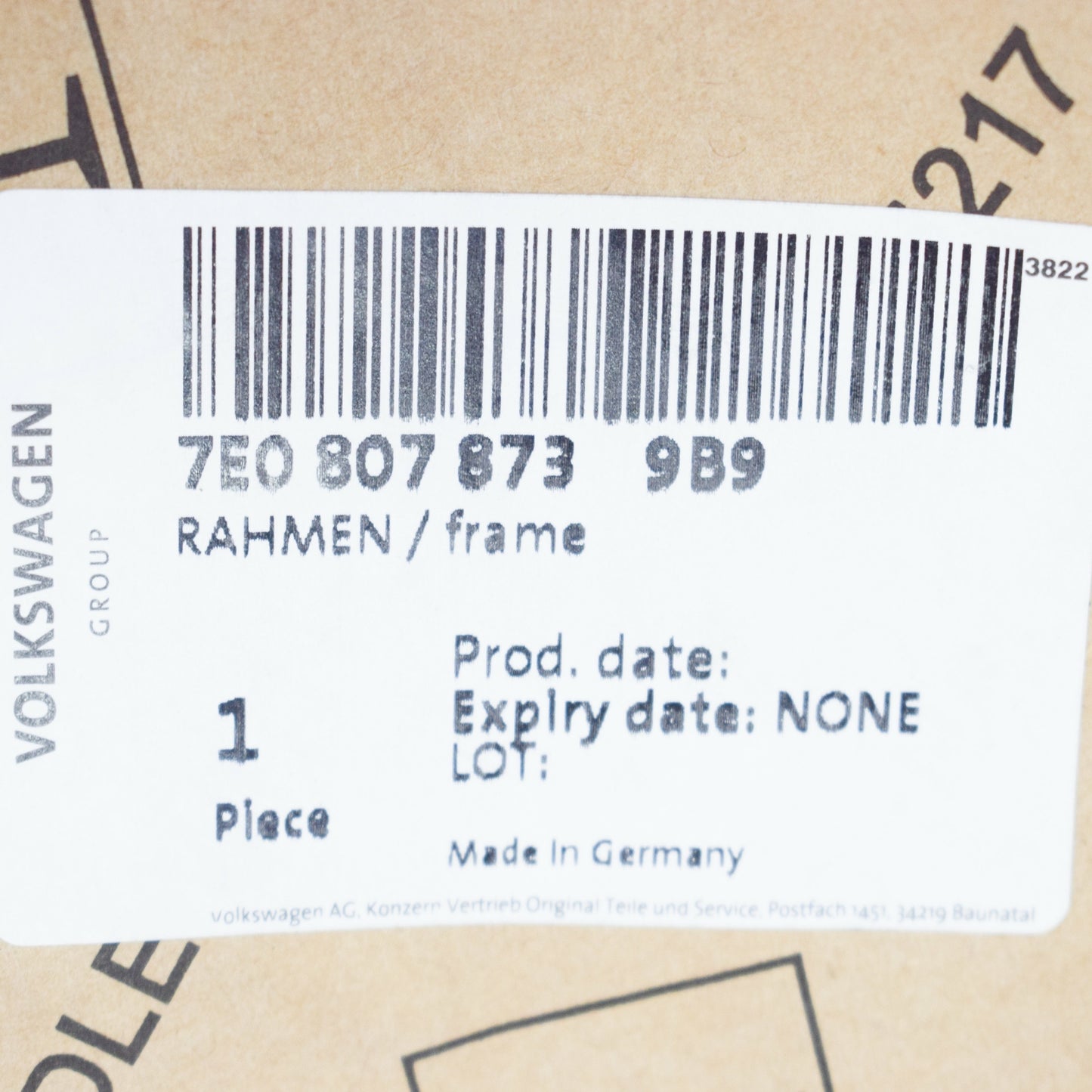 NEW VW TRANSPORTER VI T6 VENTILATION GRILLE FRAME 7E08078739B9 ORIGINAL