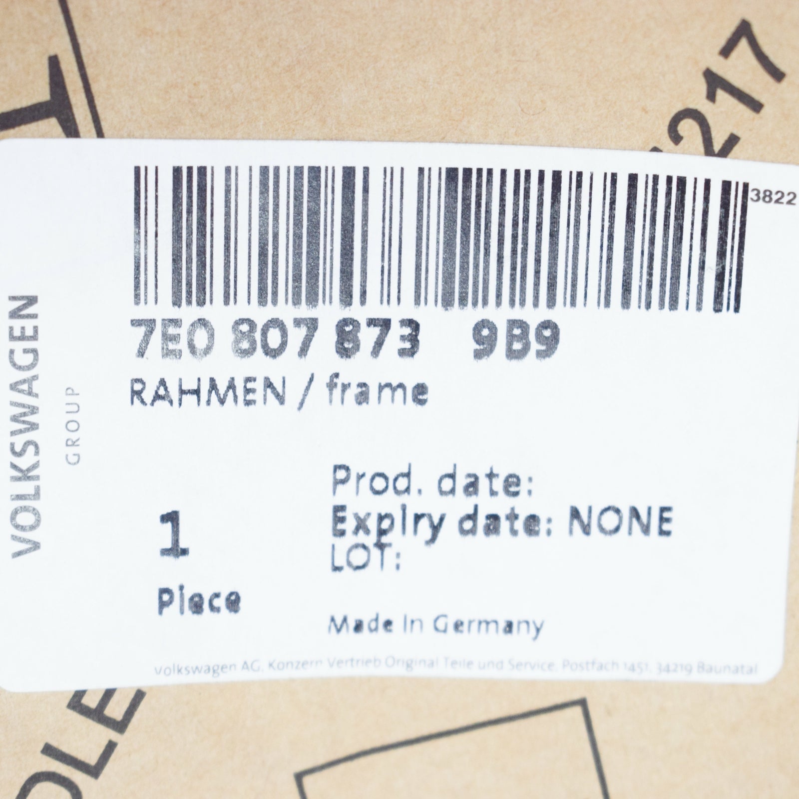 NEW VW TRANSPORTER VI T6 VENTILATION GRILLE FRAME 7E08078739B9 ORIGINAL