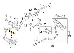 new volkswagen passat b7 catalytic converter bracket 1k0253144bc original