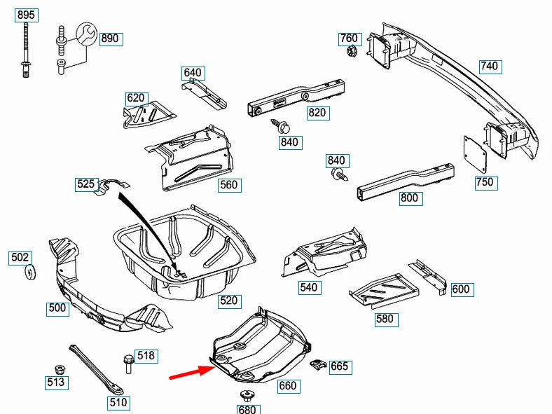 NEW MERCEDES-BENZ GLK-CLASS X204 SPARE TYRE COVER A2046900107 ORIGINAL