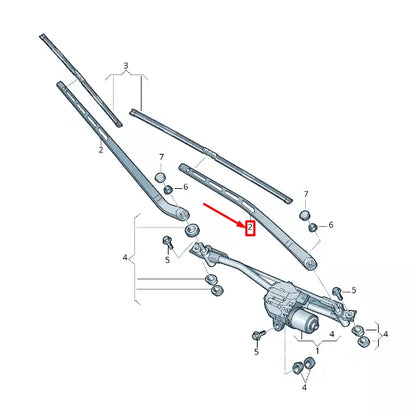 NEW AUDI TT FV FRONT RIGHT WIPER ARM LHD 8W1955408 1P9 8W19554081P9