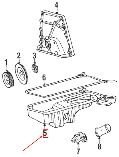 NEW MERCEDES-BENZ 190 W201 ENGINE OIL PAN A1030100513 ORIGINAL