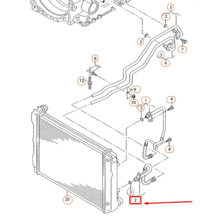 NEW AUDI A6 C6 GEARBOX OIL PRESSURE LINE 4F0317825J ORIGINAL