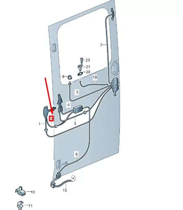 NEW VOLKSWAGEN CRAFTER 2F MK1 SLIDING DOOR BOWDEN CABLE 2E1843418F