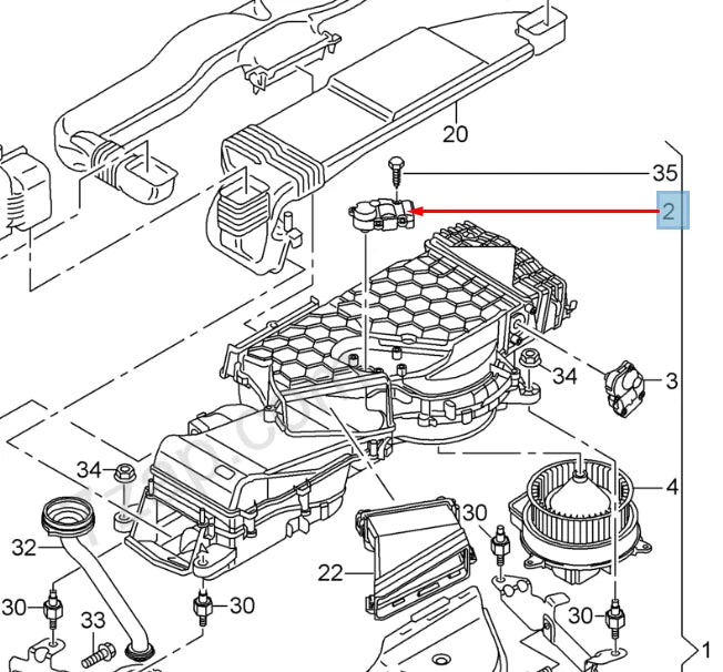 NEW AUDI A8 D4 A/C UPPER HEATER FLAPER MOTOR 8R0820504A ORIGINAL