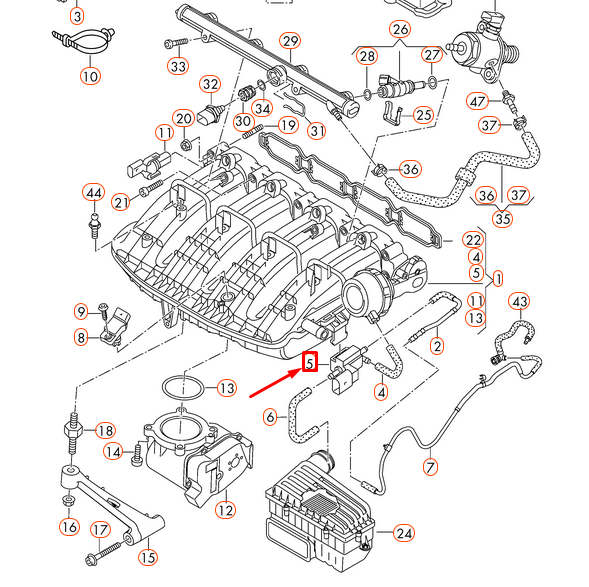new audi a3 8v solenoid valve 06h906283f original