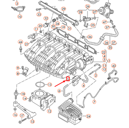 new audi a3 8v solenoid valve 06h906283f original