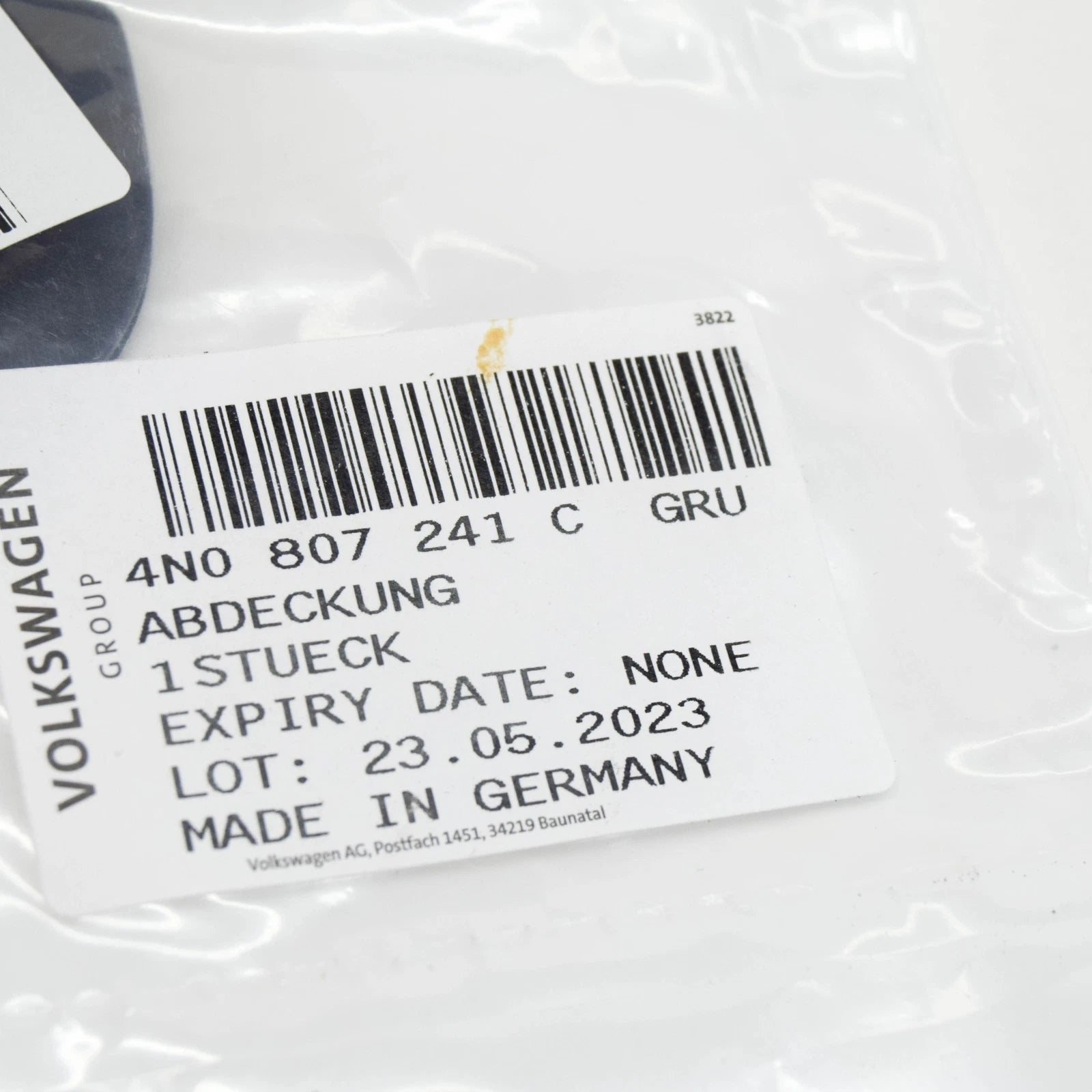 NEW AUDI A8 D5 FRONT BUMPER TOWING EYE COVER 4N0807241CGRU ORIGINAL