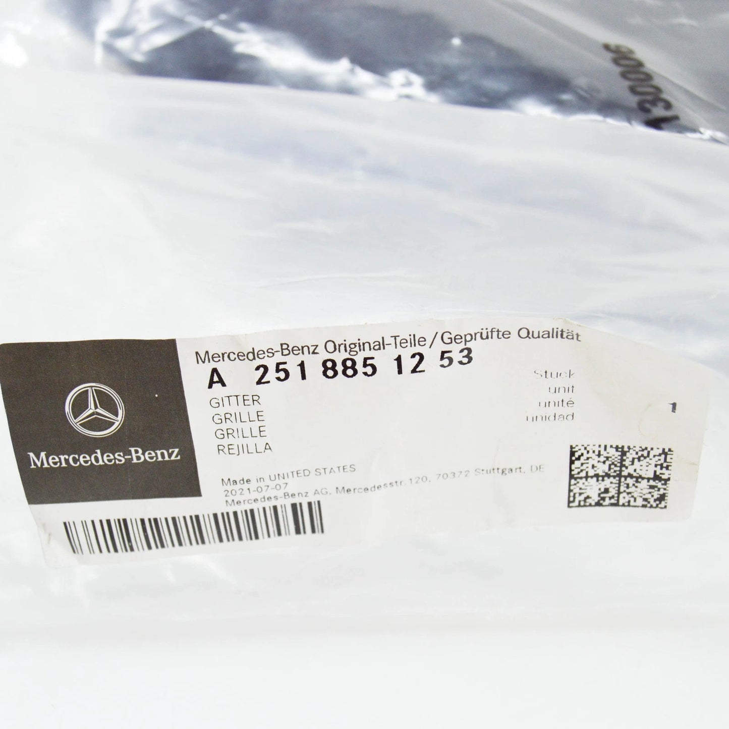 NEW MB R W521 FRONT RIGHT FOG LIGHT GRILLE A2518851253 ORIGINAL