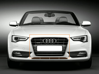 NEW AUDI A5 B8 FRONT CENTER GLOSSY BLACK/CHROME GRILLE 8T0853651KT94 OEM