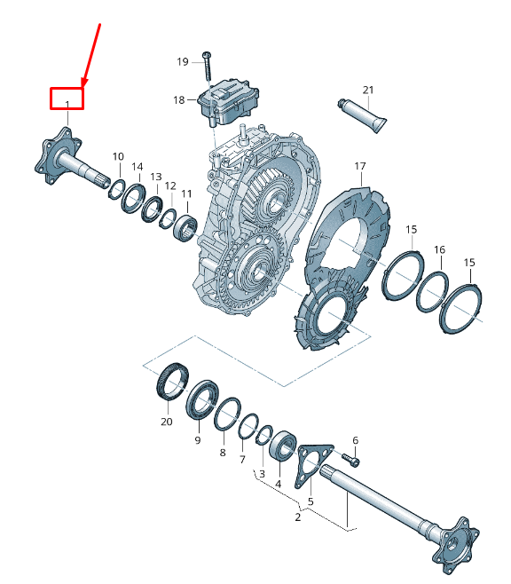 new audi e-tron gen right flanged shaft 0ma409344a original