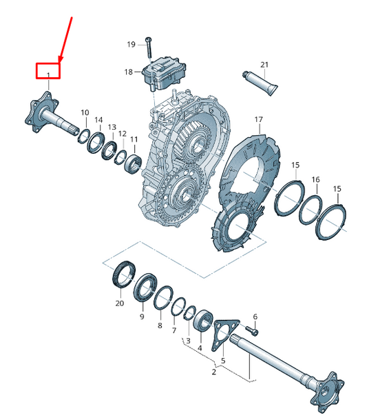 new audi e-tron gen right flanged shaft 0ma409344a original