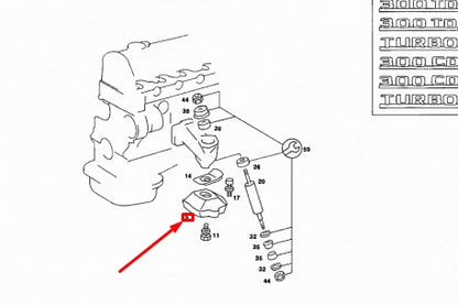 NEW MB SALOON W123 FRONT ENGINE SUSPENSION RUBBER MOUNTING A1232411613 ORIGINAL