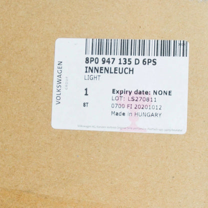 NEW AUDI A3 8P INTERIOR ROOF LIGHTING LAMP 8P0947135D6PS