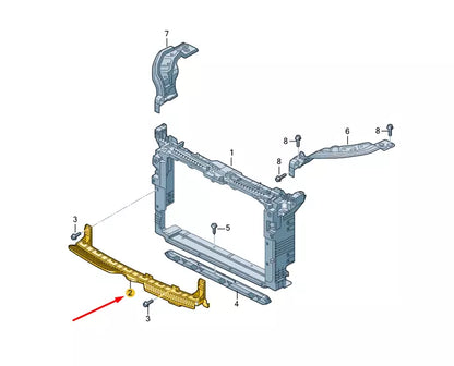 NEW VOLKSWAGEN T-CROSS C11 RADIATOR FRONT CENTER HOLDER 2GM805705B 2021
