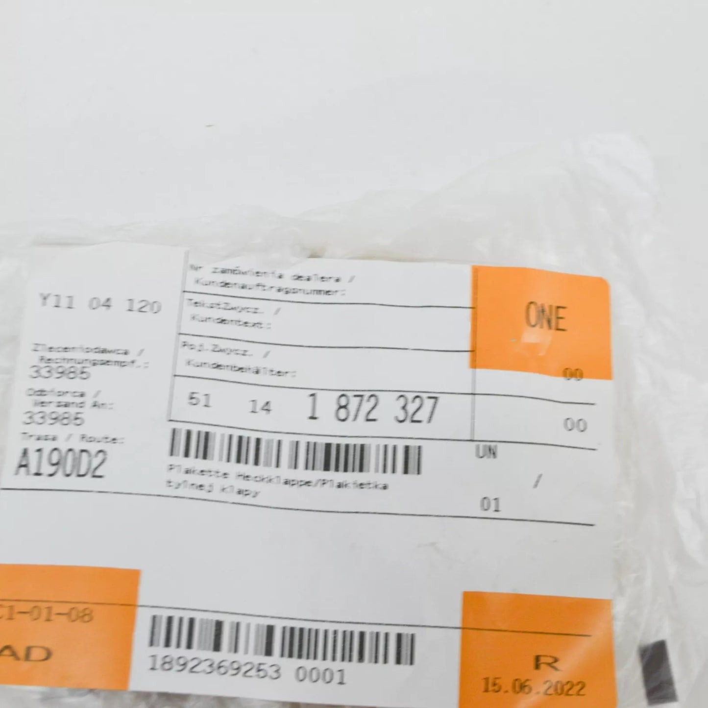 NEW BMW 2000 3.2 E9 REAR TAIPGATE TRUNK LID EMBLEM BADGE 51141872327