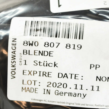 NEW AUDI A4 B9 FRONT BUMPER GRILLE LOWER MOLDING STRIP 8W0807819