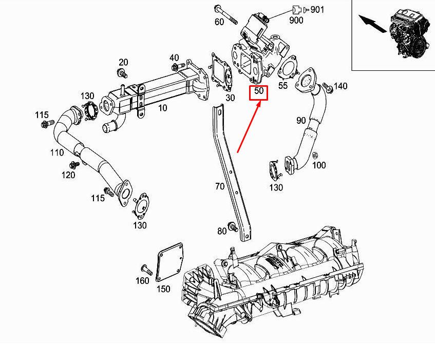 new mercedes-benz e coupe c238 egr valve a2741420619 original