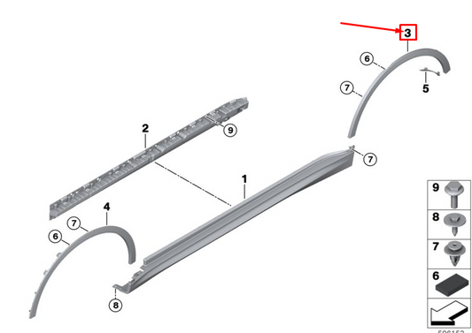 new bmw x7 g07 rear right wheel arch trim 51779478312 original