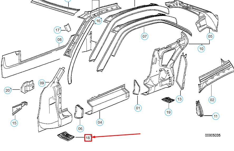 NEW BMW 8 E31 FRONT BODY SIDE FRAME LIFTING PLATFORM SUPPORT 51718108301
