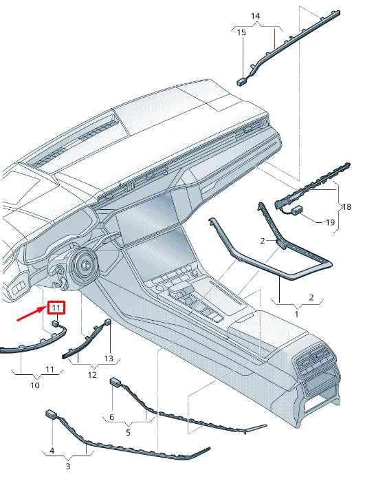 NEW AUDI Q7 4M INSTRUMENT PANEL LED MODULE 4M8947355K