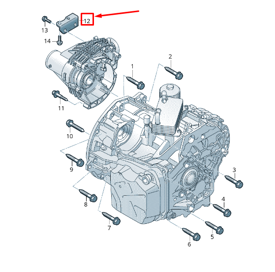 NEW VW TRANSPORTER VI T6 TRANSMISSION CARRIER 09N409905 ORIGINAL