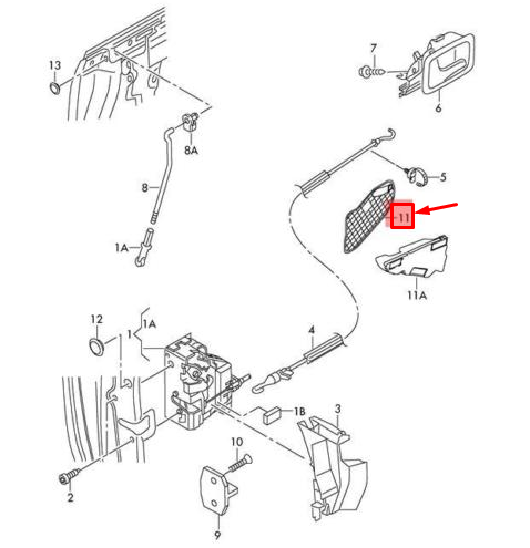 NEW AUDI A3 8V FRONT LEFT DOOR INNER PANEL COVER 8P4837915 ORIGINAL