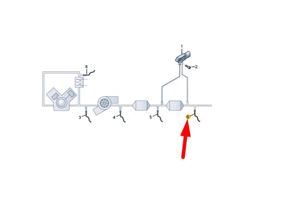NEW VOLKSWAGEN GOLF MK7 EXHAUST GAS TEMPERATURE SENDER 04L906088B ORIGINAL