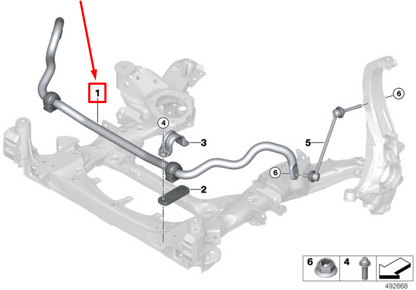 new bmw x5 g05 front stabilizer 31356870665 6870665 original