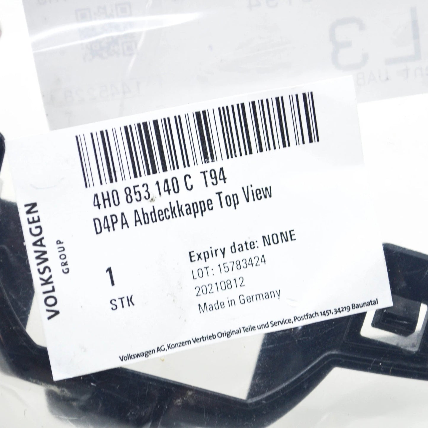 NEW AUDI A8 4H FRONT BUMPER GRILLE COVER CAP 4H0853140CT94