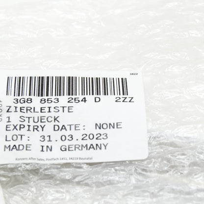 NEW VOLKSWAGEN ARTEON 3H7 FRONT RIGHT BUMPER MOLDING 3G8853254D2ZZ ORIGINAL