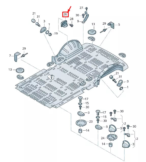 NEW VW TRANSPORTER VI T6 LASHING EYE 1J0864203CUG7