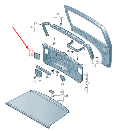 NEW VW SHARAN 7N RIGHT REAR LID INSPECTION COVER 7N086765682V ORIGINAL