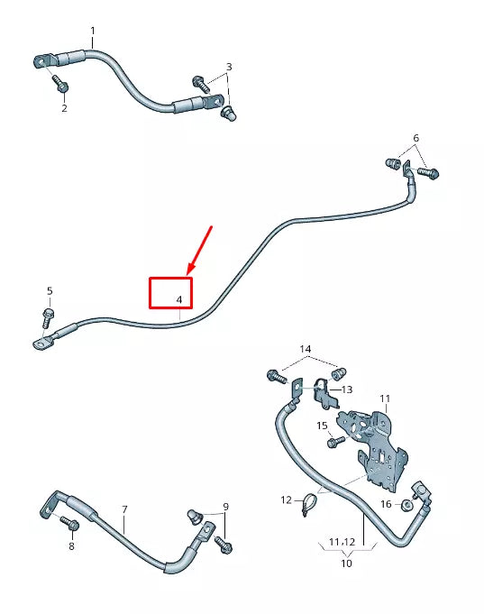NEW AUDI A8 4N HIGH-VOLTAGE BATTERY CHARGER EARTH LINE 4N0971537A