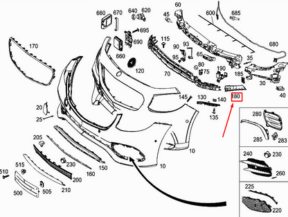 NEW MERCEDES-BENZ E W213 FRONT RIGHT BUMPER FACE BAR BRACKET A2138858400