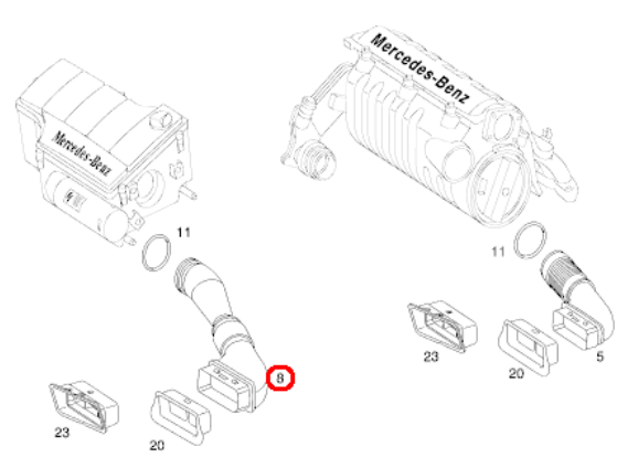 NEW MERCEDES-BENZ A-CLASS W168 AIR INTAKE HOSE A1660940487 ORIGINAL