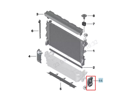 NEW BMW 7 G11 RADIATOR LEFT SIDE BRACKET 17118632139 8632139 2016 ORIGINAL