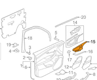 NEW AUDI Q7 4M FRONT LEFT DOOR PANEL INSERT 4M0867101LQY9