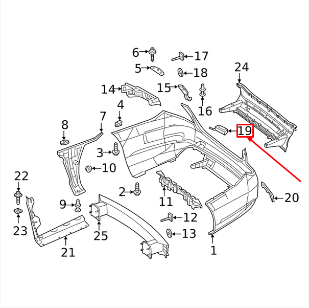 NEW MERCEDES-BENZ S W222 REAR BUMPER TOW EYE COVER A2228850702 ORIGINAL